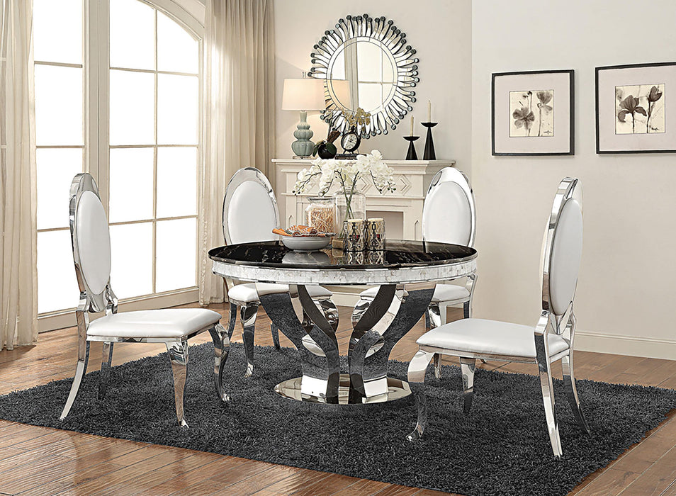 Anchorage 5-piece Round Dining Set Chrome image