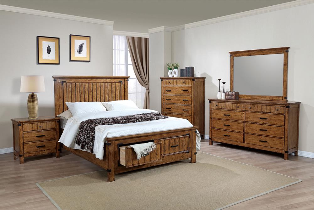 Brenner Storage Bedroom Set Rustic Honey image