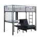 Jenner Twin Futon Workstation Loft Bed Black image