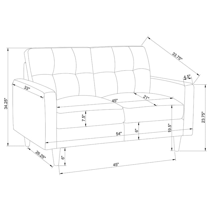 Watsonville Stationary Loveseat