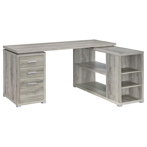 Yvette L-shape Office Desk Grey Driftwood image