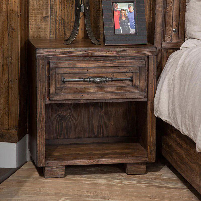 Carrollton One Drawer Nightstand in Rustic Ranch