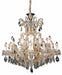 Lighting La Scala 19 Light Chandelier in Cognac and Gold image