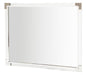 State St Metal Wall Mirror in Glossy White image