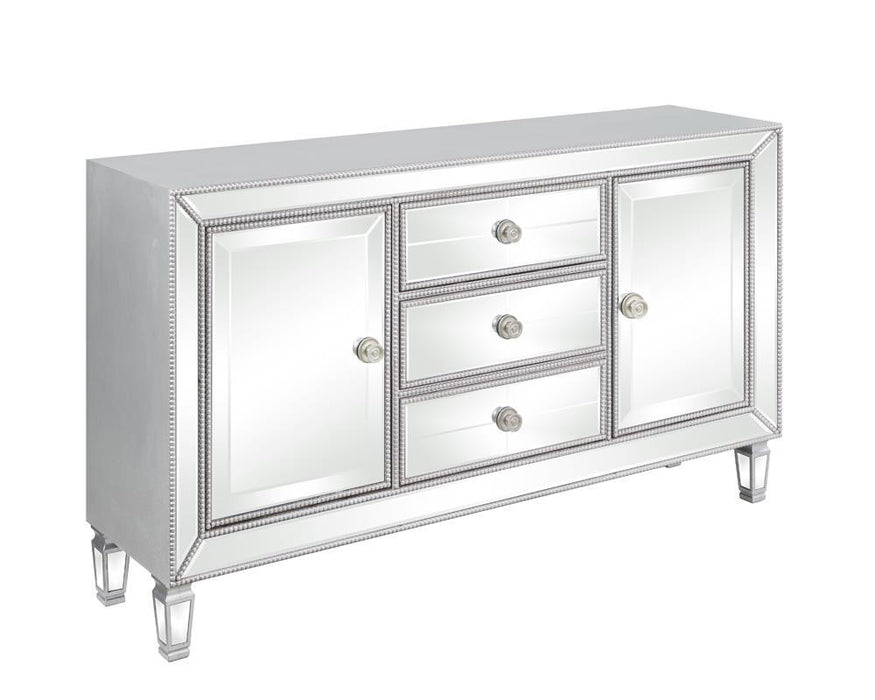 Leticia 3-drawer Accent Cabinet Silver