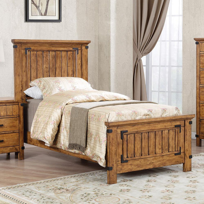 Brenner Twin Storage Bed Rustic Honey