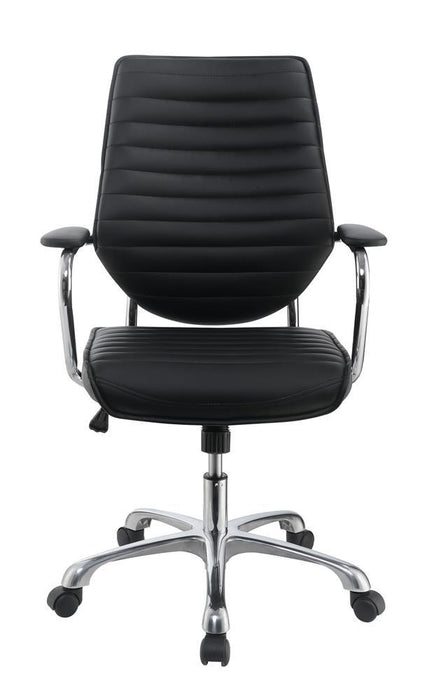 Chase High Back Office Chair Black and Chrome