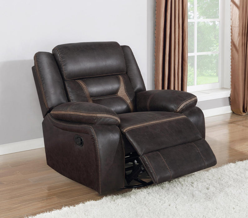 Greer Upholstered Tufted Back Glider Recliner