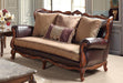 Anne Traditional Style Loveseat in Cherry finish Wood image