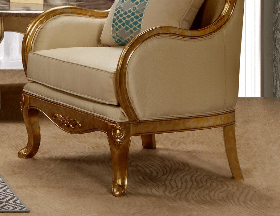 Majestic Transitional Style Chair in Gold finish Wood