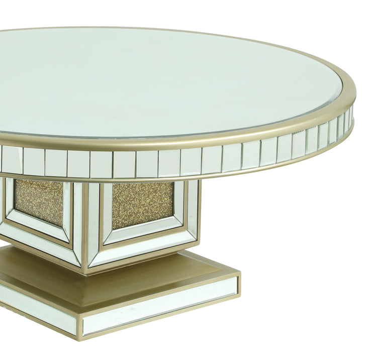 Harlow Modern Style Glass Coffee Table with Gold fiinish