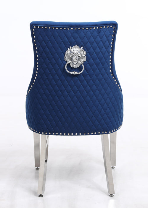 Leo Transitional Style Blue Accent Chair