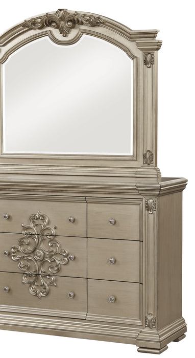 Alicia Transitional Style Dresser in Beige finish Wood