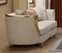 Cora Modern Style Beige Loveseat in Gold finish image