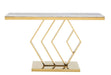 Gamila Modern Style Marble Console Table with Metal Base image