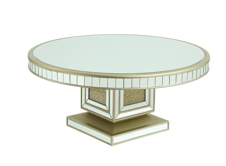 Harlow Modern Style Glass Coffee Table with Gold fiinish image