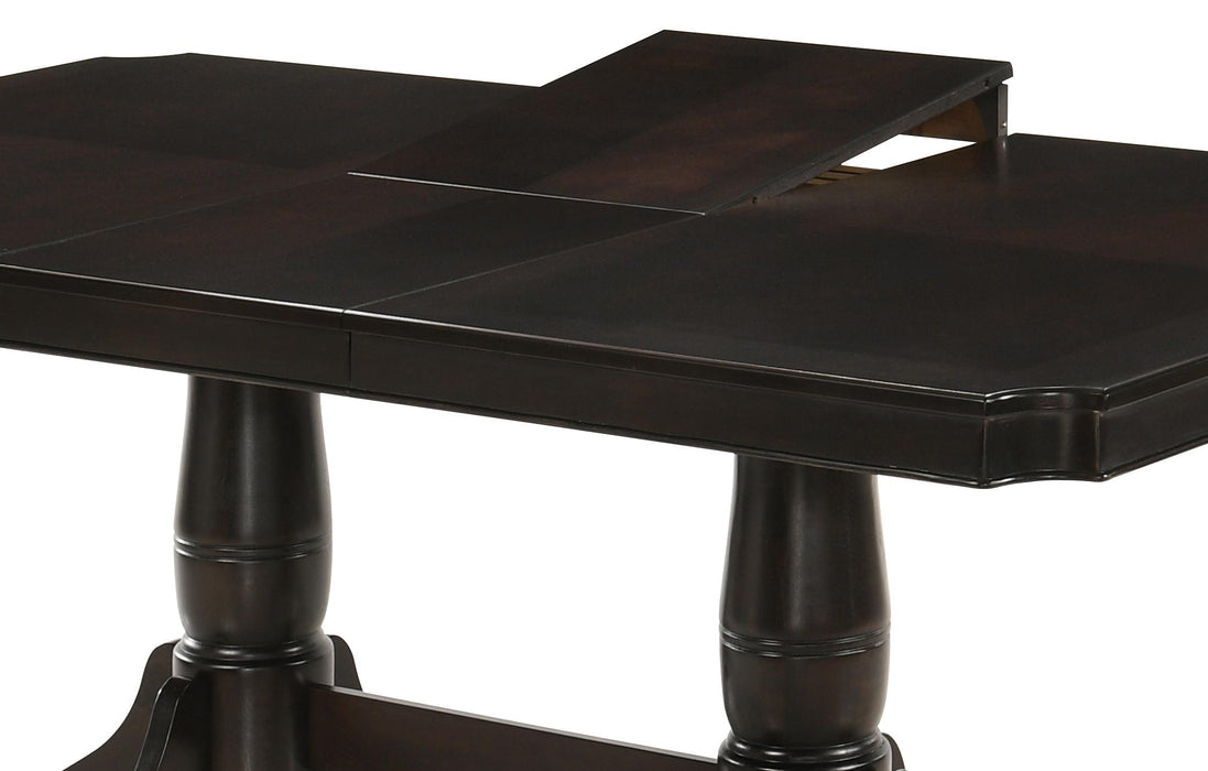 Windsor Contemporary Style Dining Table in Chocolate finish Wood