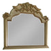 Miranda Transitional Style Mirror in Gold finish Wood image