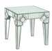 Zoe Modern Style Glass End Table with Silver fiinish image