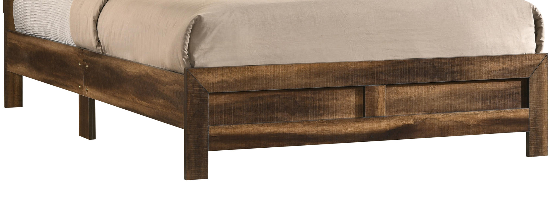 Yasmine Brown Modern Style King Bed in Espresso finish Wood