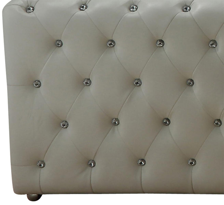 Charlise Modern Style White Chair in Faux Leather