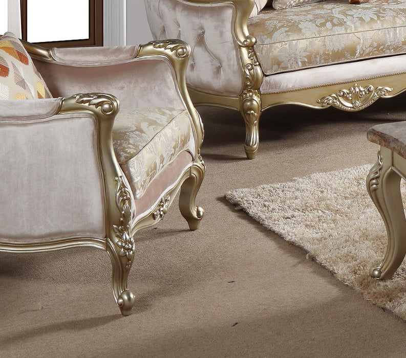 Diana Traditional Style Chair in Champagne finish Wood