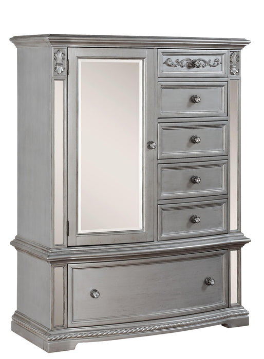 Pamela Traditional Style Chest in Silver finish Wood image