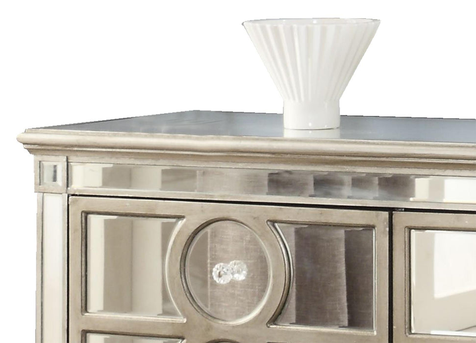 Brooklyn Contemporary Style Dining Server in Silver finish Wood