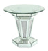 Diva Modern Style Glass End Table with Silver fiinish image