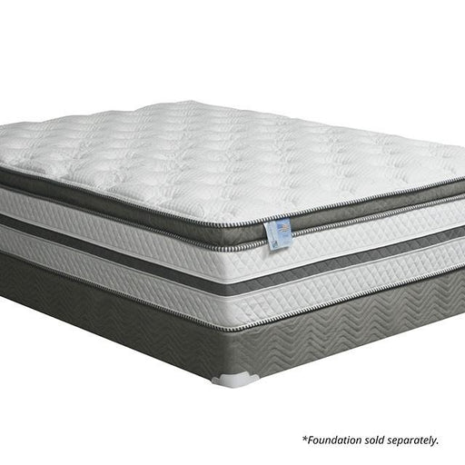 SIDDALEE White/Gray 16" Euro Pillow Top Mattress, Queen image