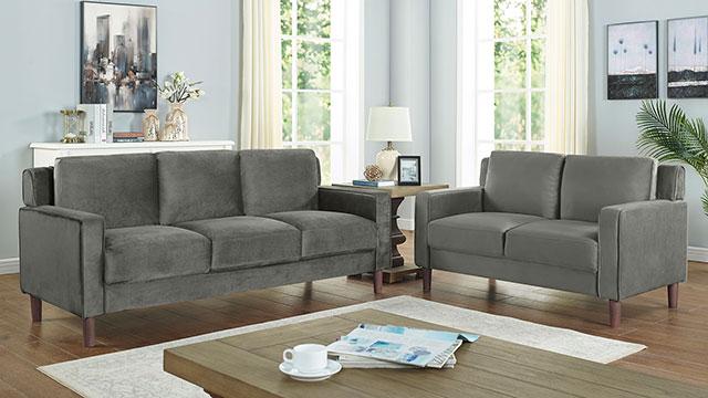 BRANDI Loveseat, Gray