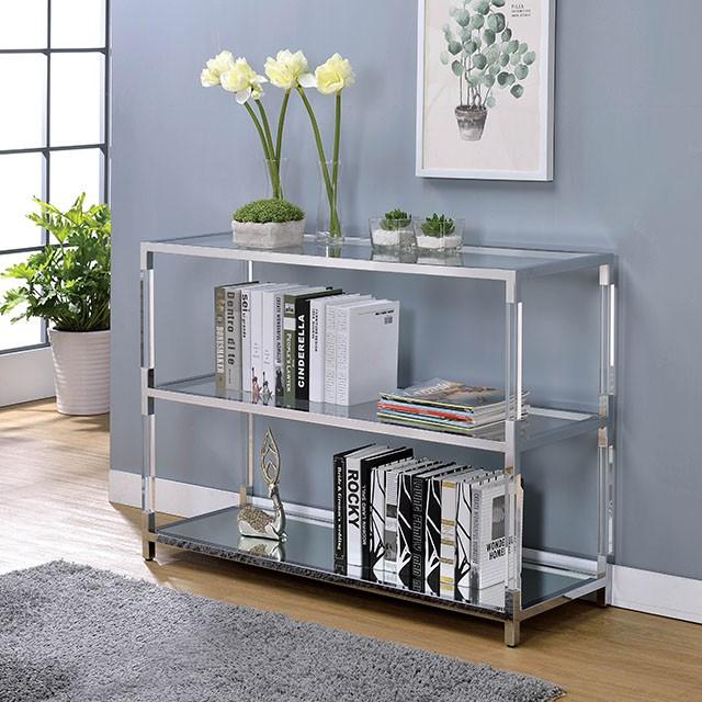 Ludvig Chrome/Clear Sofa Table