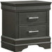 Galaxy Home Brooklyn 2 Drawer Nightstand in Metallic Grey GHF-733569339099 image