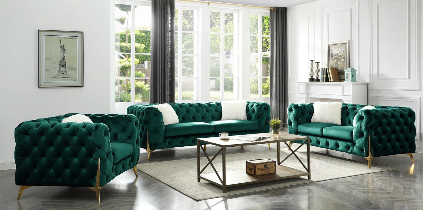 Galaxy Home Moderno Loveseat in Green GHF-808857602978