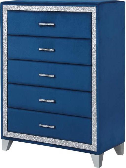 Galaxy Home Sapphire 5 Drawer Chest in Navy GHF-808857750792 image