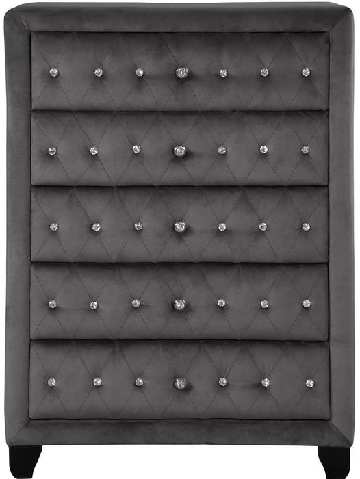 Galaxy Home Sophia 5 Drawer Chest in Gray GHF-733569252343 image