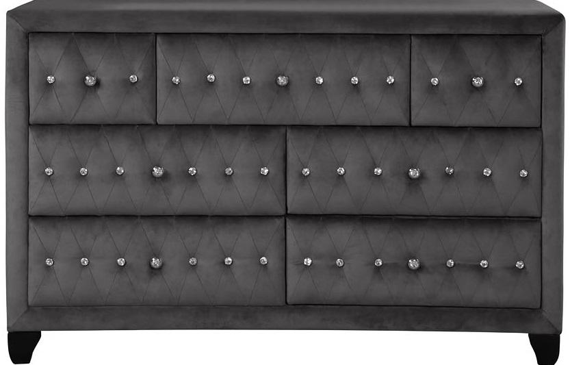 Galaxy Home Sophia 7 Drawer Dresser in Gray GHF-733569301591 image