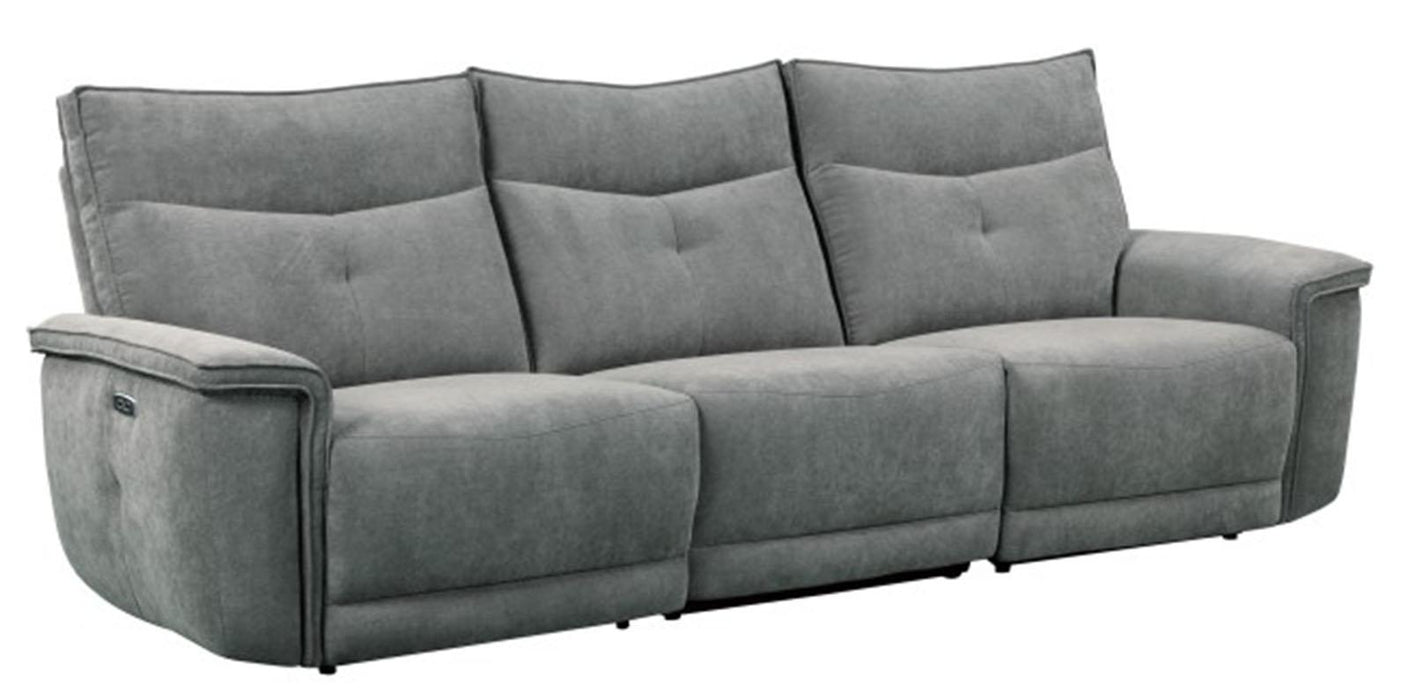 Tesoro Power Double Reclining Sofa w/ Power Headrests in Dark Gray 9509DG-3PWH*