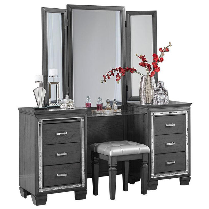 Allura Vanity Stool in Gray 1916GY-14