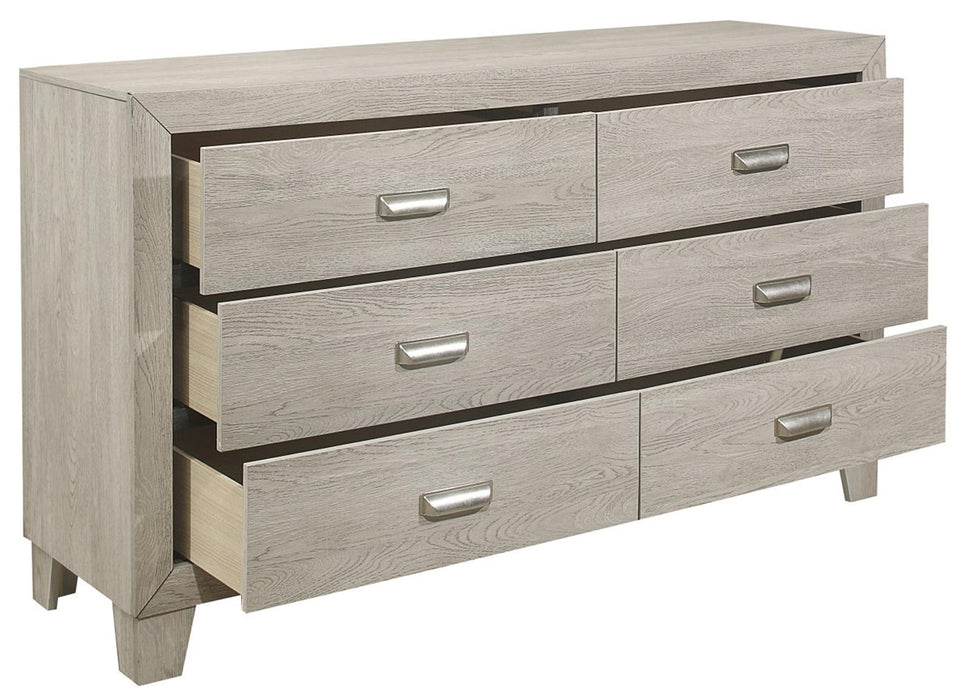 Quinby 6 Drawer Dresser in Light Brown 1525-5