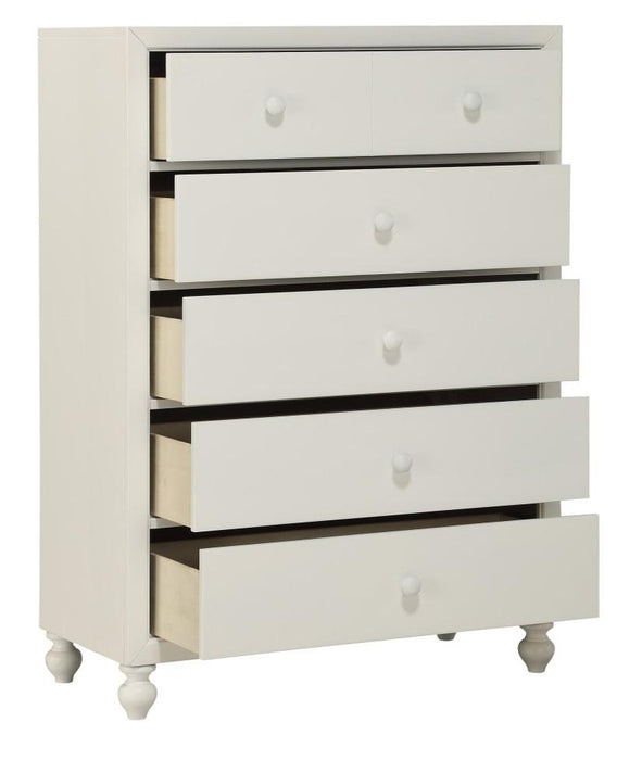 Wellsummer 5 Drawer Chest in White 1803W-9