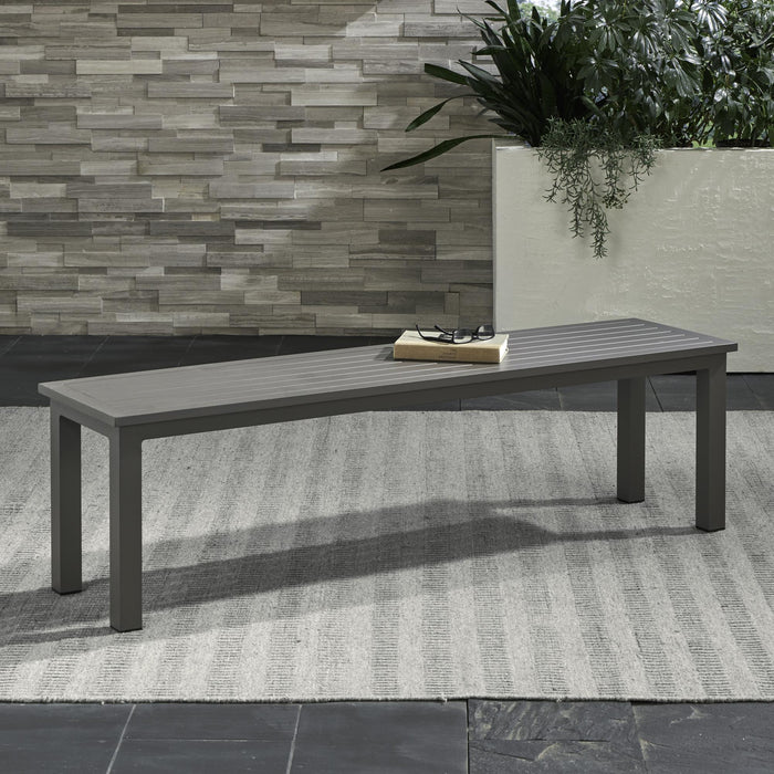 Plantation Key Outdoor Dining Bench - Granite image