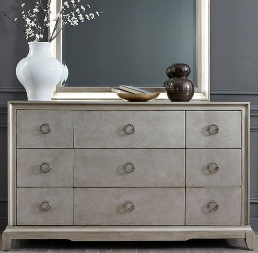 Liberty Furniture Montage 9 Drawer Dresser in Platinum Finish image