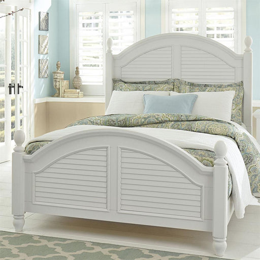 Liberty Furniture Summer House King Poster Bed in Oyster White image