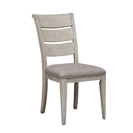 Liberty Furniture Farmhouse Reimagined Ladder Back Upholstered Side Chair (RTA) in Antique White (Set of 2) image